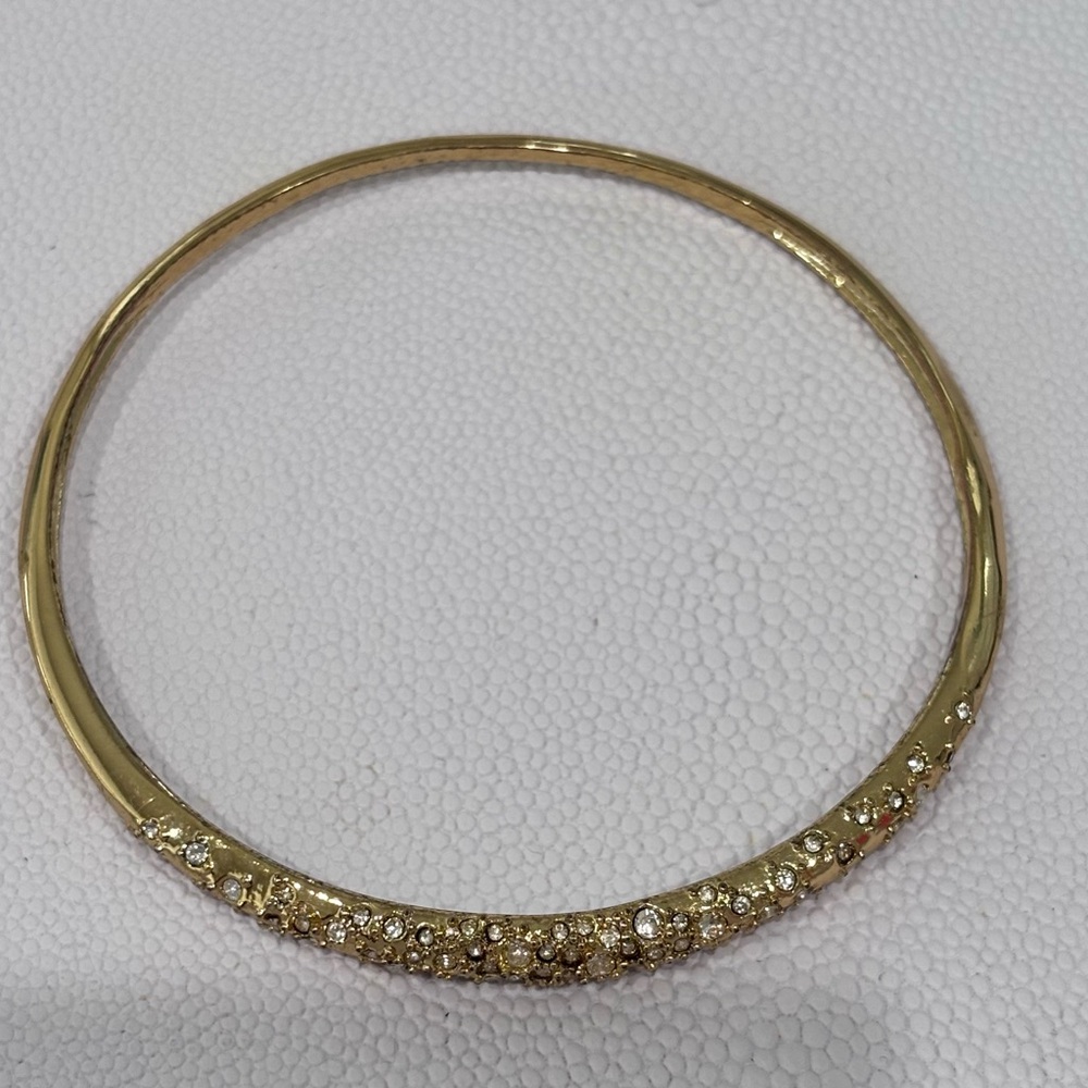 Alexis Bittar Gold Crystal-Embellished Bangle Bracelet